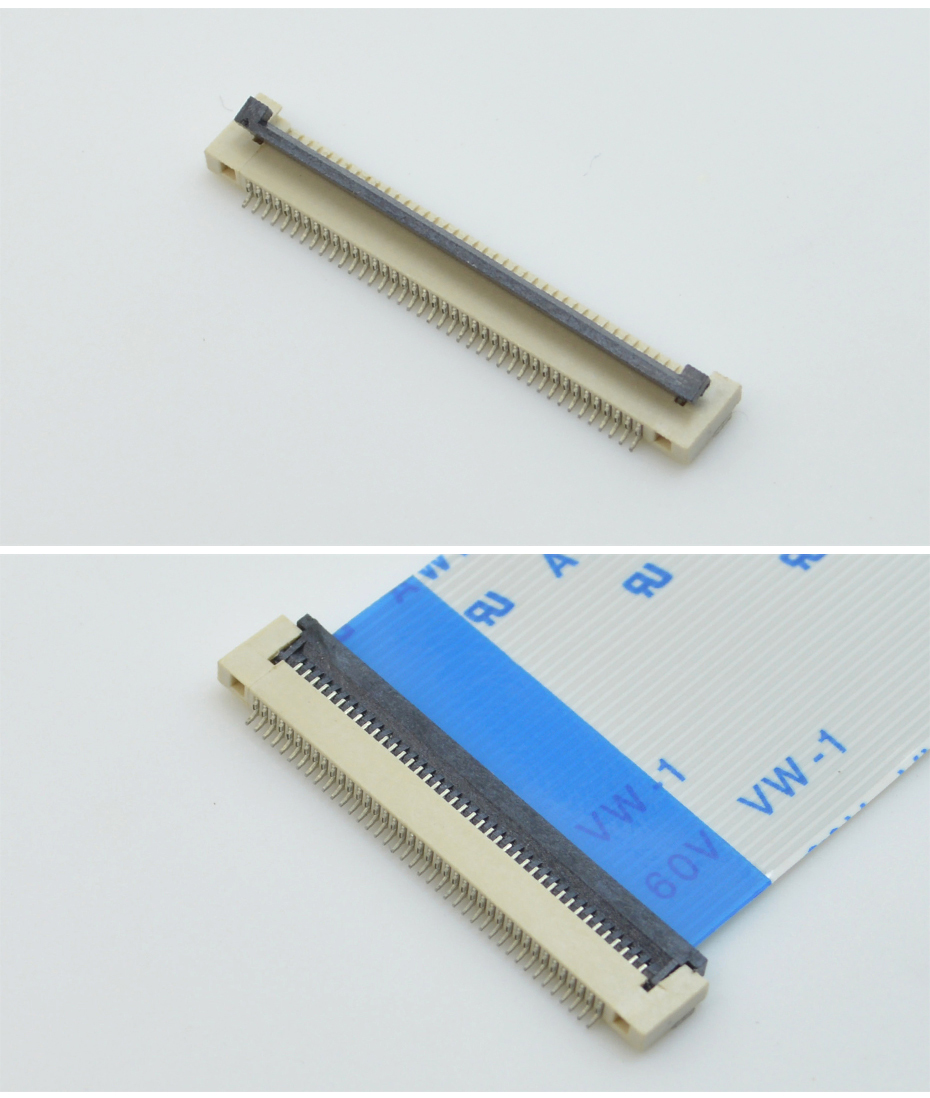 工厂销售FPC/FFC软排线连接器0.5-18P 0.5间距 H1.5厚 翻盖式下接,麻豆91在线免费观看