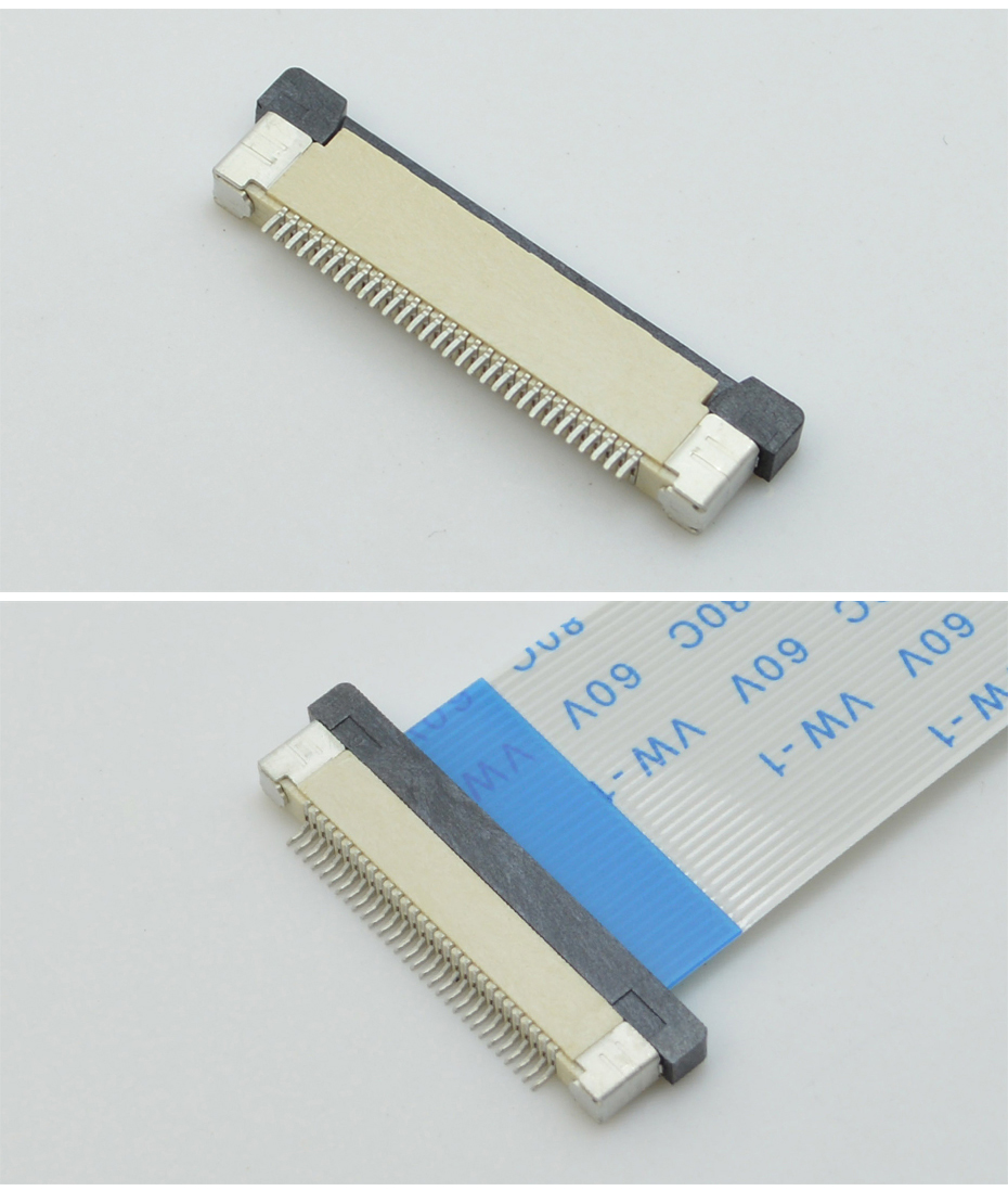 FFC/麻豆免费电影 间距0.5mm H2.0 64P下接软排线插座,麻豆91在线免费观看