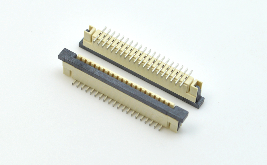 接插件FFC/麻豆免费电影 1.0MM 8P 一字脚 立贴带锁 扁平电缆连接器,麻豆91在线免费观看