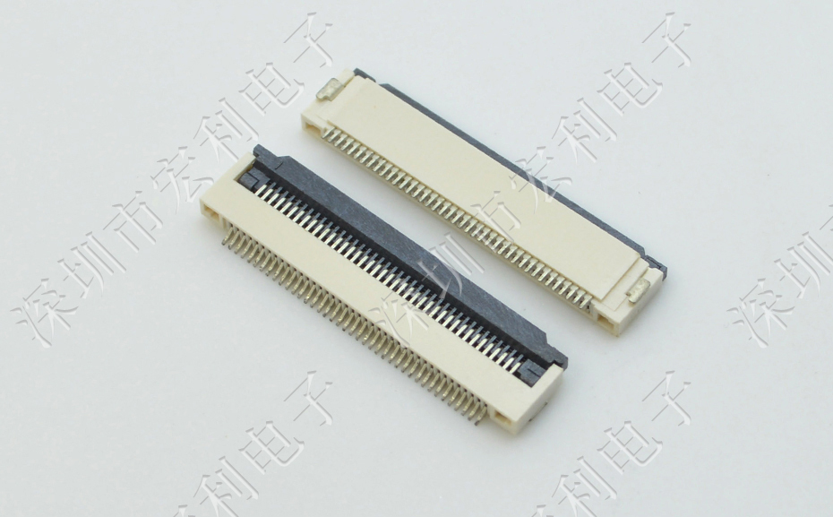 麻豆91在线免费观看丨FFC/FPC软排线连接器 FPC插座 间距0.5mm-64p H2.0翻盖下接