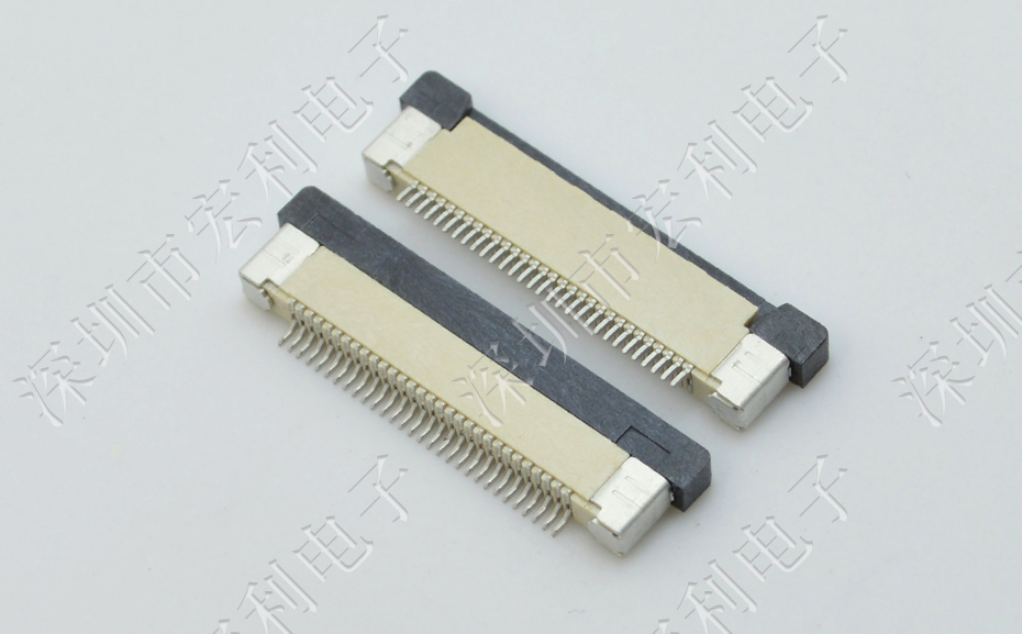 FFC/麻豆免费电影 软排线插座 0.5mm间距-45P 下接拉锁 45Pin 抽屉式