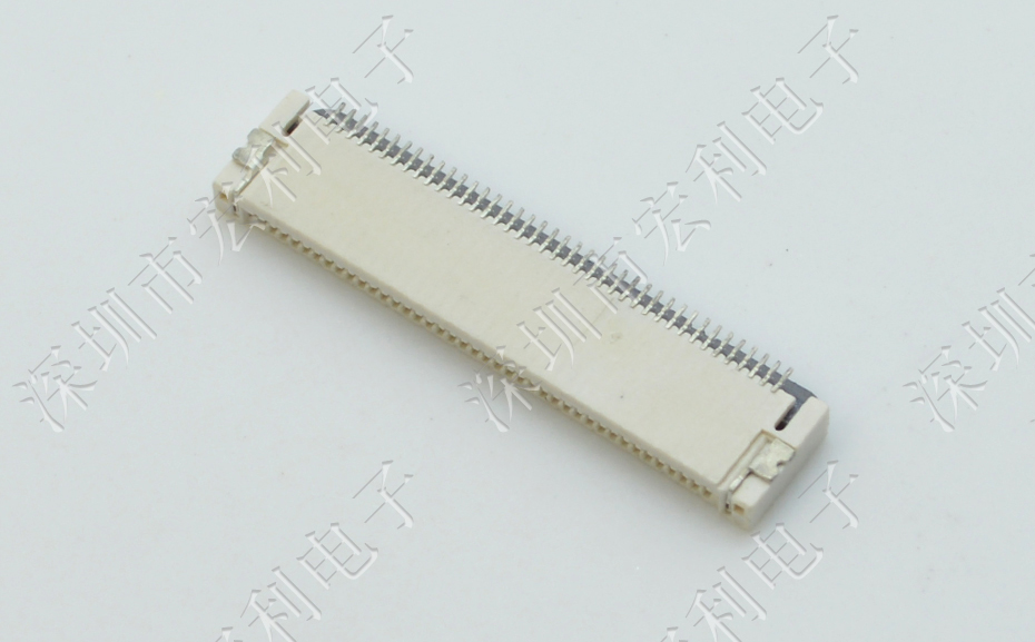 麻豆91在线免费观看FPC插座翻盖式FFC间距0.5mm 36p针脚位H2.0mm 前插后翻连接器