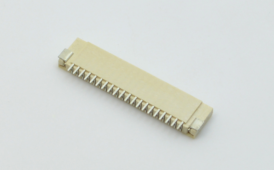 FFC/麻豆免费电影 1.0MM 6P 超薄双面接触 卧式贴片无锁 带焊盘 H2.0