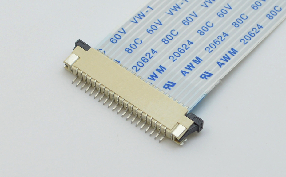 FFC软排线接插件 麻豆免费电影 间距1.0MM-16p 上接拉锁